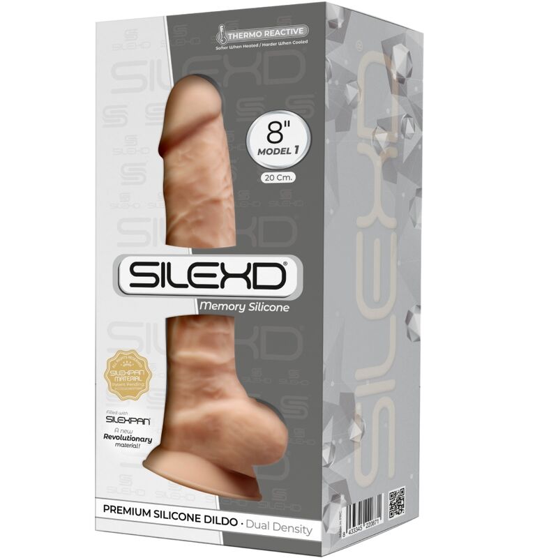 Gode réaliste SILEXD Modèle 1 SILEXPAN double densité — Chair — 20 × 4.5 cm