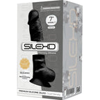 Gode réaliste SILEXD Modèle 1 SILEXPAN double densité — Noir — 17.6 × 3.5 cm
