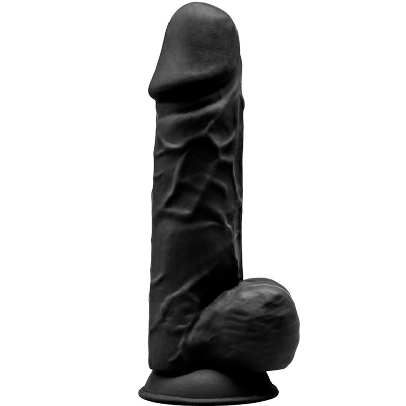 Gode réaliste SILEXD Modèle 1 SILEXPAN double densité — Noir — 21.5 × 5.1 cm