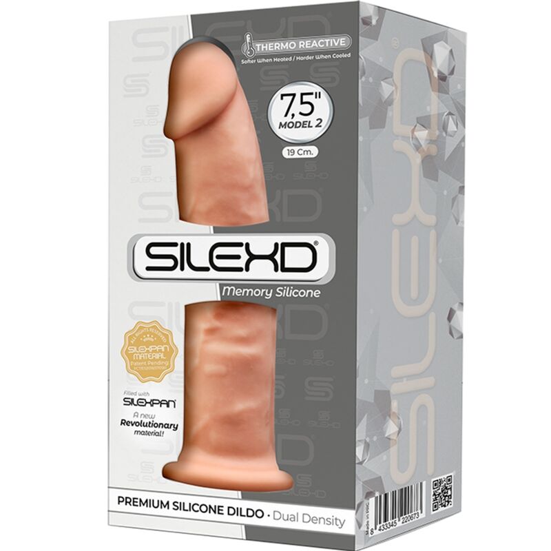 Gode réaliste SILEXD Modèle 2 SILEXPAN double densité — Chair — 19.2 × 4.7 cm