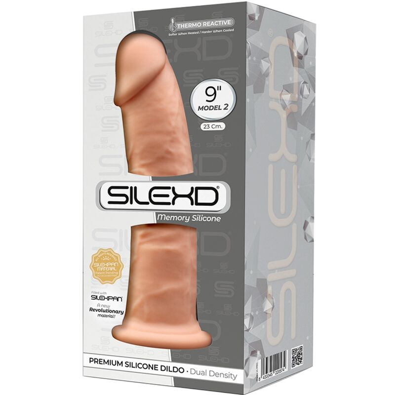 Gode réaliste SILEXD Modèle 2 SILEXPAN double densité — Chair — 22.8 × 5.4 cm