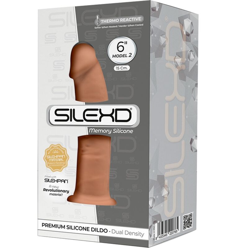 Gode réaliste SILEXD Modèle 2 SILEXPAN double densité — Caramel — 15.4 × 3.5 cm
