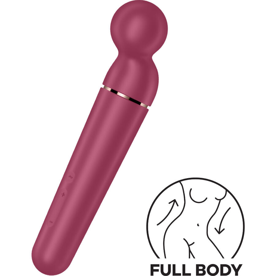 Masseur vibrant Satisfyer Planet Wand-er silicone — détail texture surface