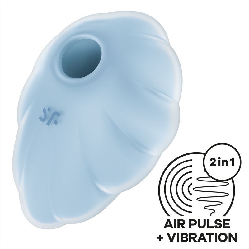 Stimulateur clitoridien par aspiration en silicone nuage — vue rapprochée