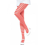 Collants voile rayés rouge et blanc — vue principale