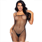Bodystocking résille entrejambe ouvert — vue principale