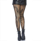 Bas résille motif serpent noir Leg Avenue — détail produit