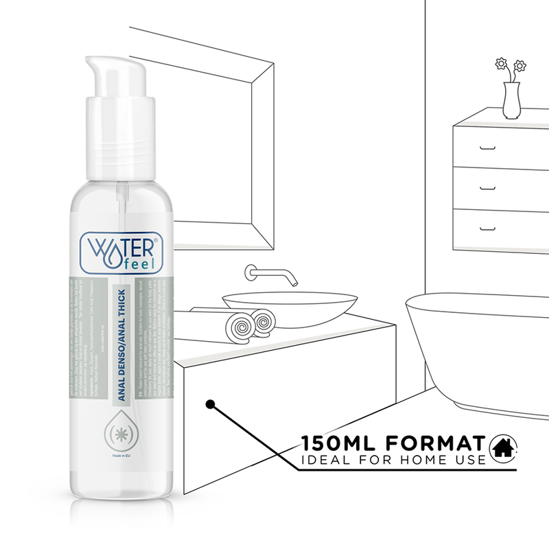 Lubrifiant anal 150 ml base eau Waterfeel — détail texture surface