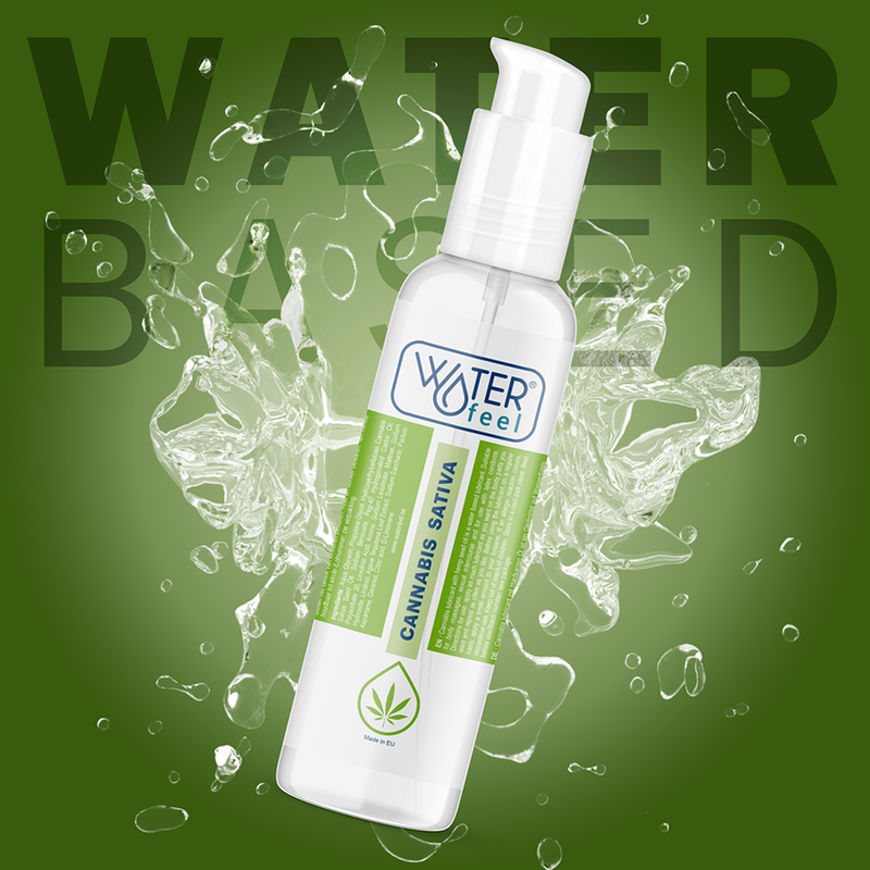 Lubrifiant gourmand arôme cannabis base eau — vue de dos