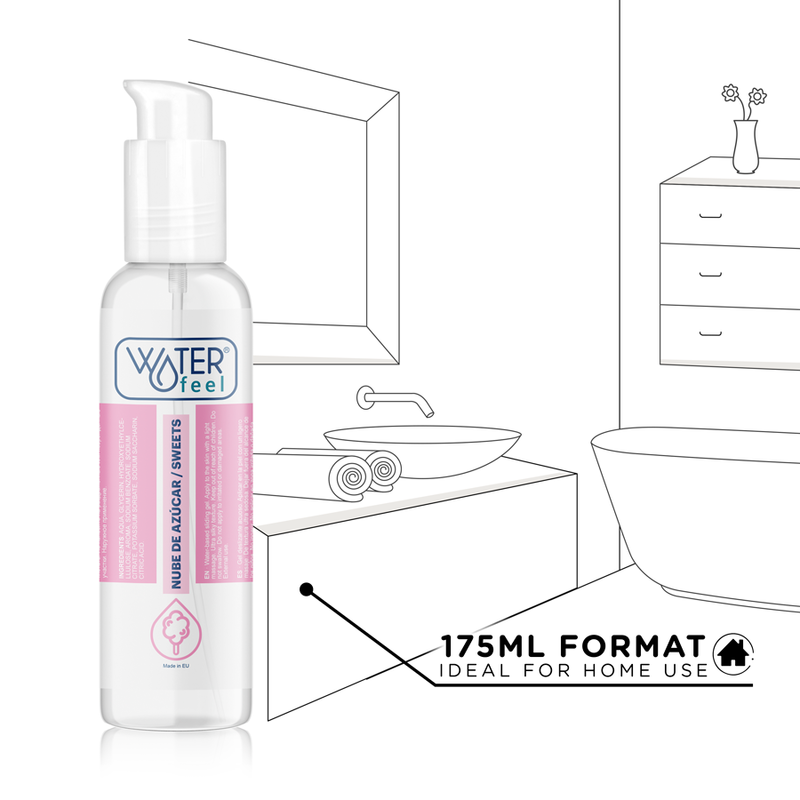 Lubrifiant gourmand sucre nuage 175 ml — détail texture surface