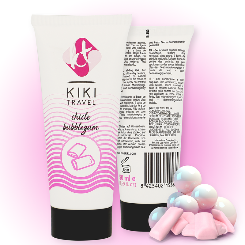 Lubrifiant gourmand chewing-gum fraise base eau — détail produit