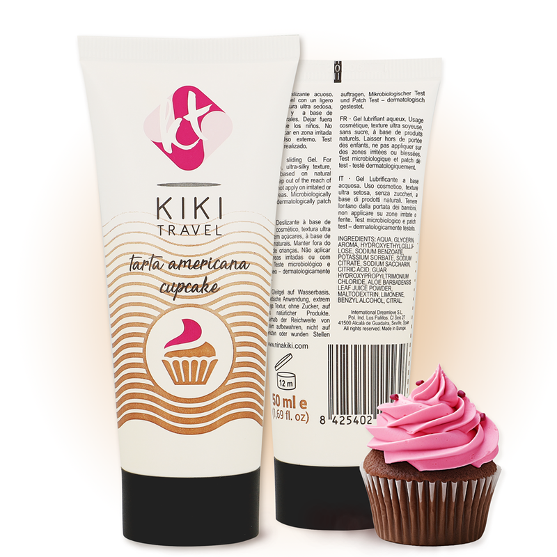 Lubrifiant gourmand saveur cupcake base eau — détail produit