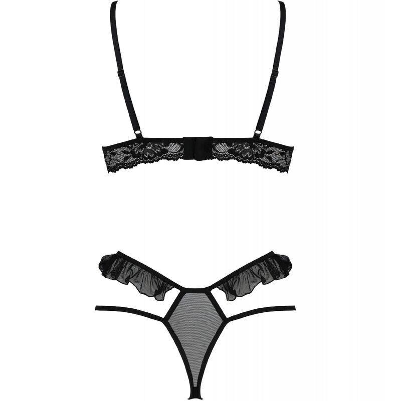 Ensemble lingerie dentelle Dolly soutien-gorge et string — comparatif dimensionnel