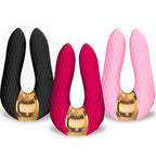 Stimulateur clitoridien double moteur en silicone Aiko — vue de dos 2
