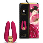 Stimulateur clitoridien double moteur en silicone Aiko — vue de profil 2