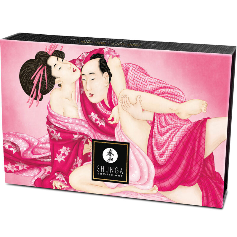 shunga kit de poudre de massage comestible framboise