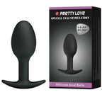 pretty love plug anal en silicone 6 5 cm noir