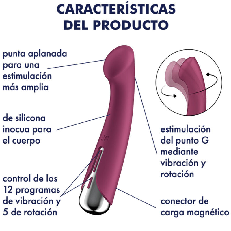 Vibromasseur Point G Spinning G-Spot 1 Silicone — détail texture surface