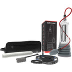 Kit complet Bathmate Hydroxtreme 11 avec trousse noire, pompe transparente, poire rouge, brosse de nettoyage et metre, ensemble d'entretien de la pompe hydraulique