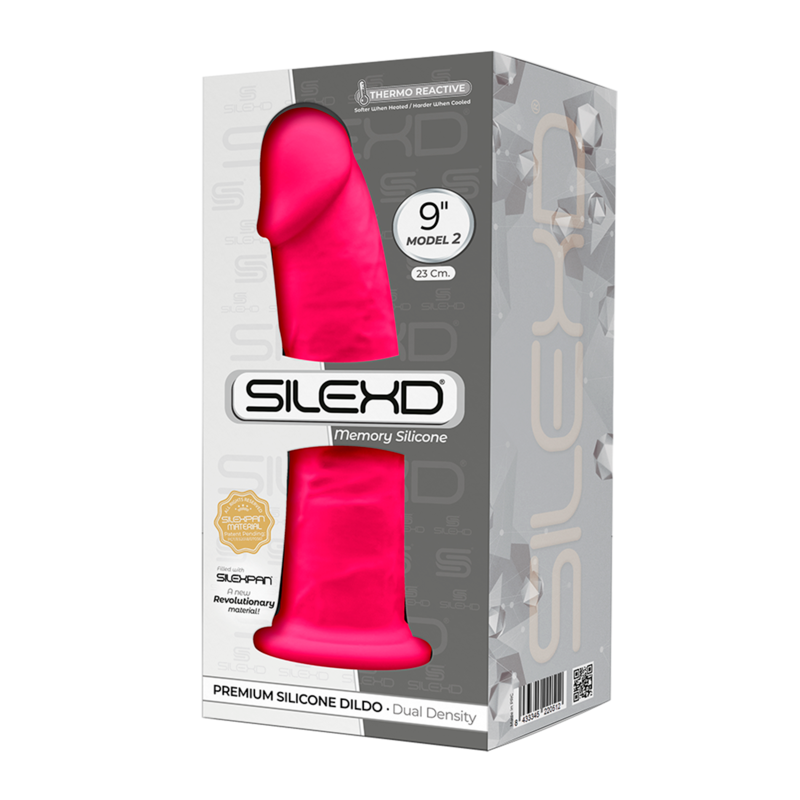 Gode réaliste SILEXD Modèle 2 SILEXPAN double densité — Fuchsia — 22.8 × 5.4 cm