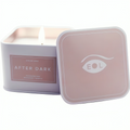 Bougie de massage carree After Dark allumee avec couvercle rose EOL, bougie 3 en 1 aux pheromones 150 ml beurre de karite Eye Of Love.