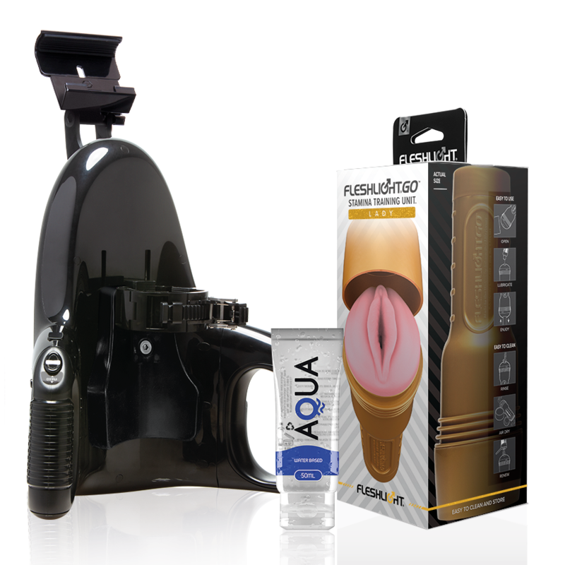 Coffret masturbateur d'entraînement avec support et lubrifia — vue principale
