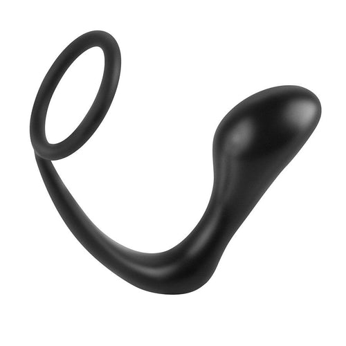 Anneau pénien avec plug anal en silicone — vue principale