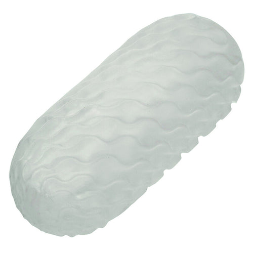 Masturbateur Boundless CalExotics translucide en TPE, corps ovale texture de vaguelettes reversible avec double sensation, stroker souple discret pour stimulation manuelle