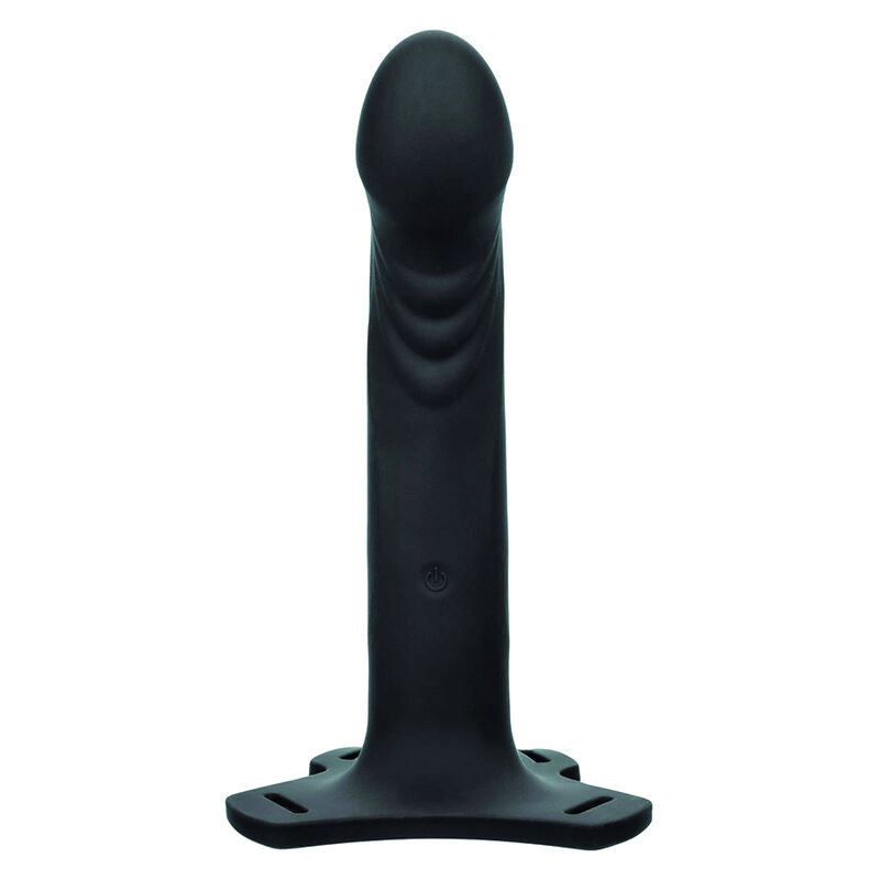 Sonde vibrante du harnais Boundless debout, vue de face avec bouton de commande visible