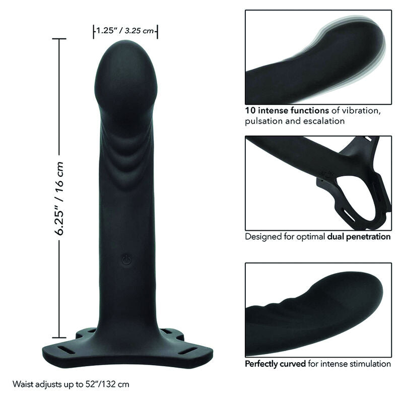 Fiche dimensionnelle du harnais Boundless : sonde de 16 cm, 10 fonctions et taille ajustable à 132 cm