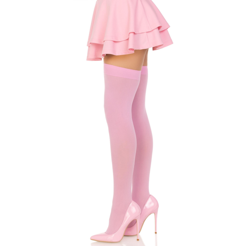 Bas cuissardes hautes en nylon Leg Avenue — vue de dos