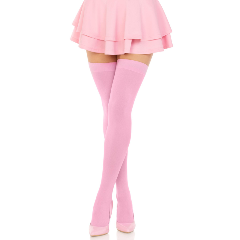 Bas cuissardes hautes en nylon Leg Avenue — détail texture surface