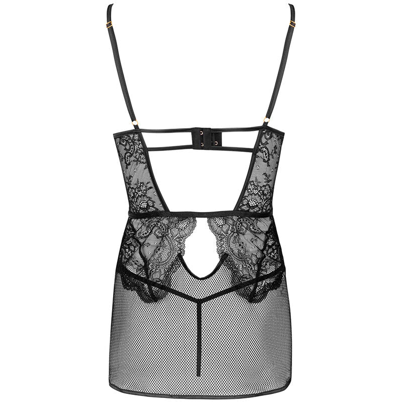 Ensemble chemise et string Baririn noir — vue de dos