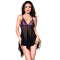 Babydoll dentelle sensuelle avec string assorti — vue principale