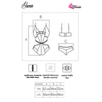 Body dentelle Hawain noir transparent — comparatif dimensionnel