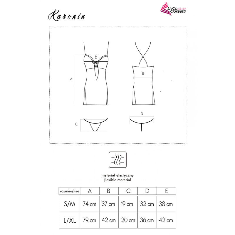 Karonin lc 90628 chemise + culotte noir