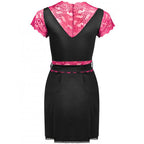 Robe de chambre Kumiko dentelle noire avec culotte — détail base