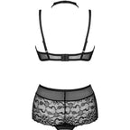 Ensemble lingerie dentelle Linera For the Senses noir — détail base