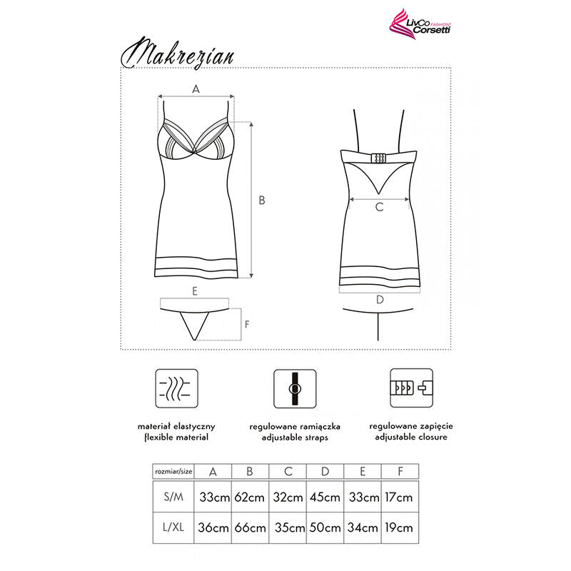 Ensemble chemise et string noir Livco Corsetti — détail texture surface