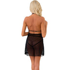 Malviami lc 90625 chemise + culotte noir