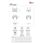 Ensemble lingerie Moridam 3 pièces dentelle noire — comparatif dimensionnel