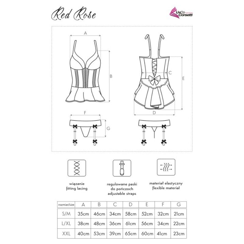 Ensemble Red Rose : corset et string LIVCO