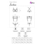Ensemble dentelle soutien-gorge jarretière et culotte — packaging fournisseur