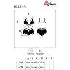 Ensemble lingerie Dresden dentelle noire soutien-gorge culot — finition matière