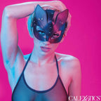 Masque de chat Euphoria cuir velours — détail produit