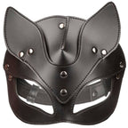 Masque de chat Euphoria cuir velours — détail texture surface