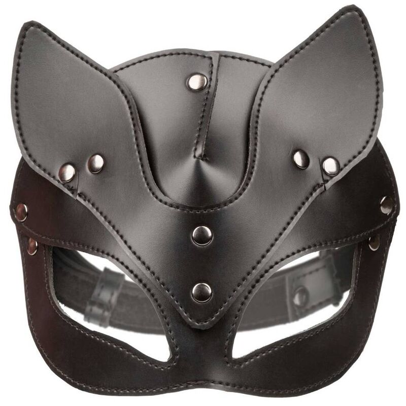 Masque de chat Euphoria cuir velours — détail texture surface