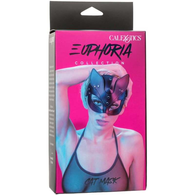Masque de chat Euphoria cuir velours — vue de dos
