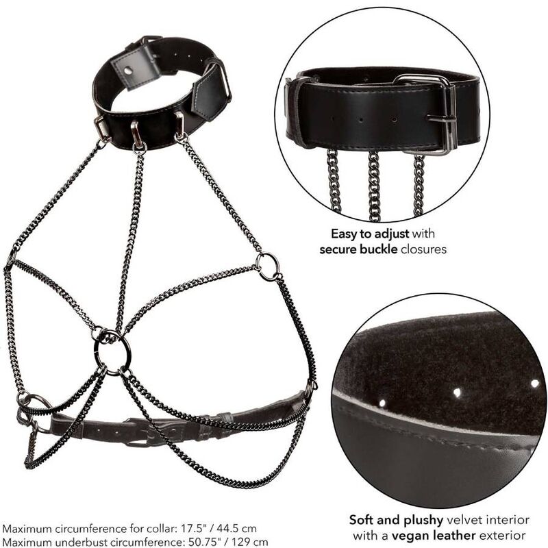 Harnais collier multi-chaînes Euphoria grande taille — détail produit