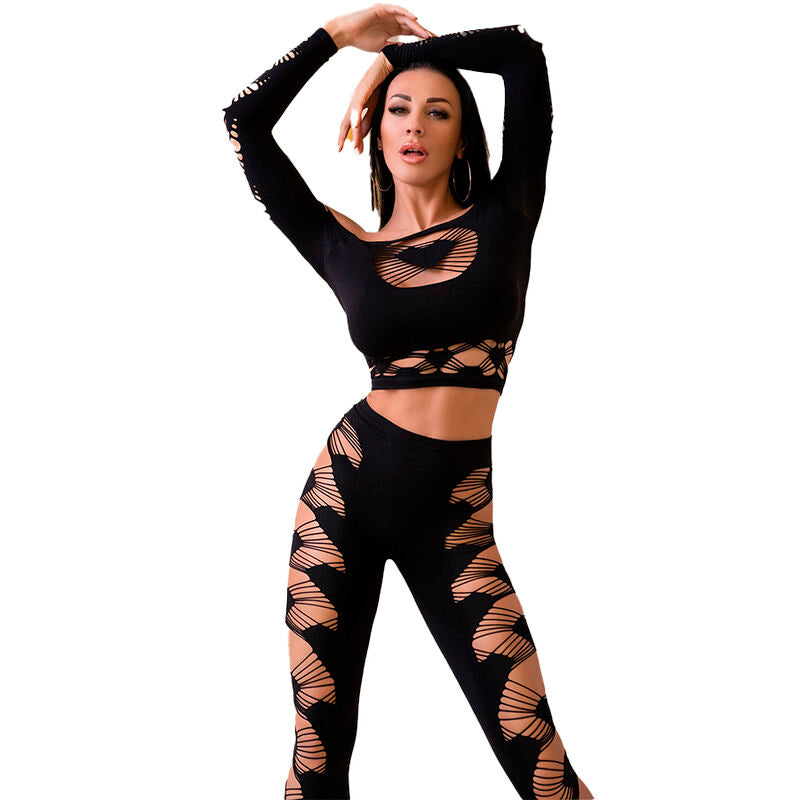 Ensemble haut et legging élastique sans couture — vue principale